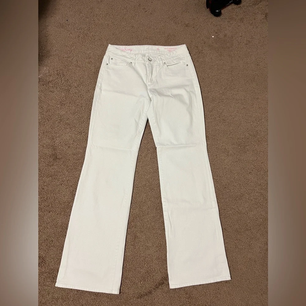 Lilly Pulitzer main line  Boot Cut flare  Jeans White - Picture 6 of 15